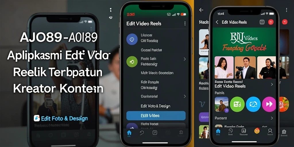 Antarmuka AJO89 yang sederhana dan fungsional untuk Edit Video Reels.