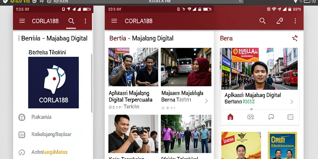 Antarmuka aplikasi CORLA188 yang sederhana dan informatif.