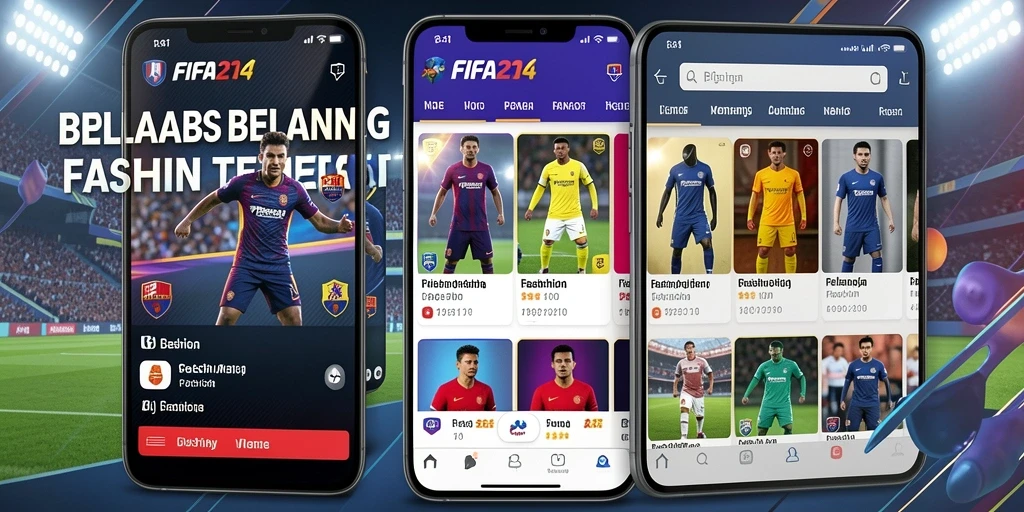 Antarmuka aplikasi FIFA234 yang stylish dan mudah digunakan.