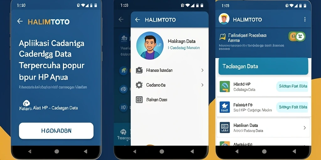 Tampilan antarmuka HALIMTOTO untuk cadangan data yang sederhana dan intuitif.