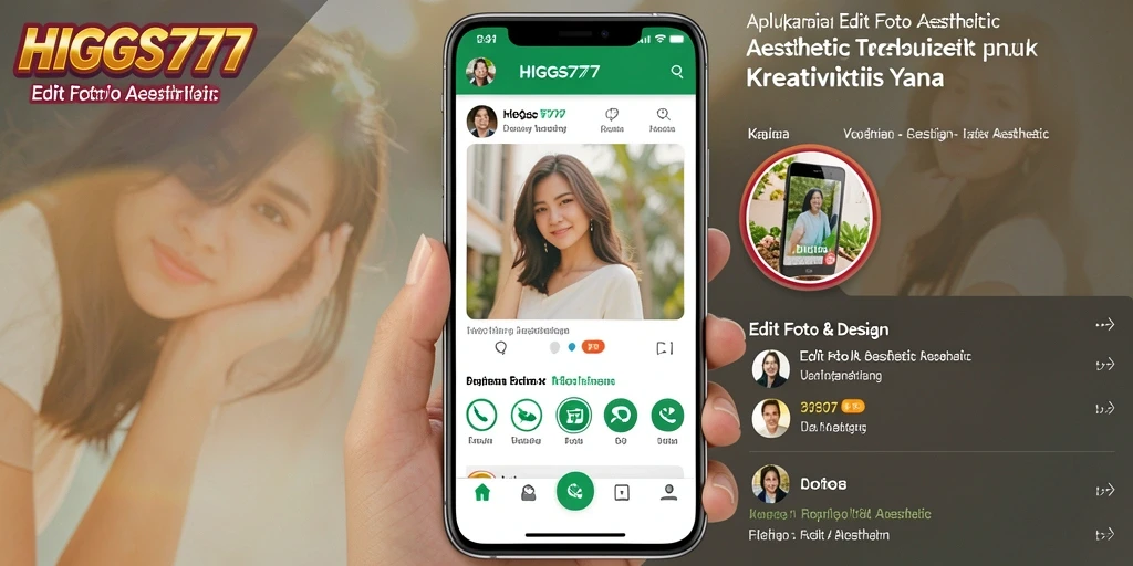Antarmuka HIGGS777 yang user-friendly untuk edit foto aesthetic.