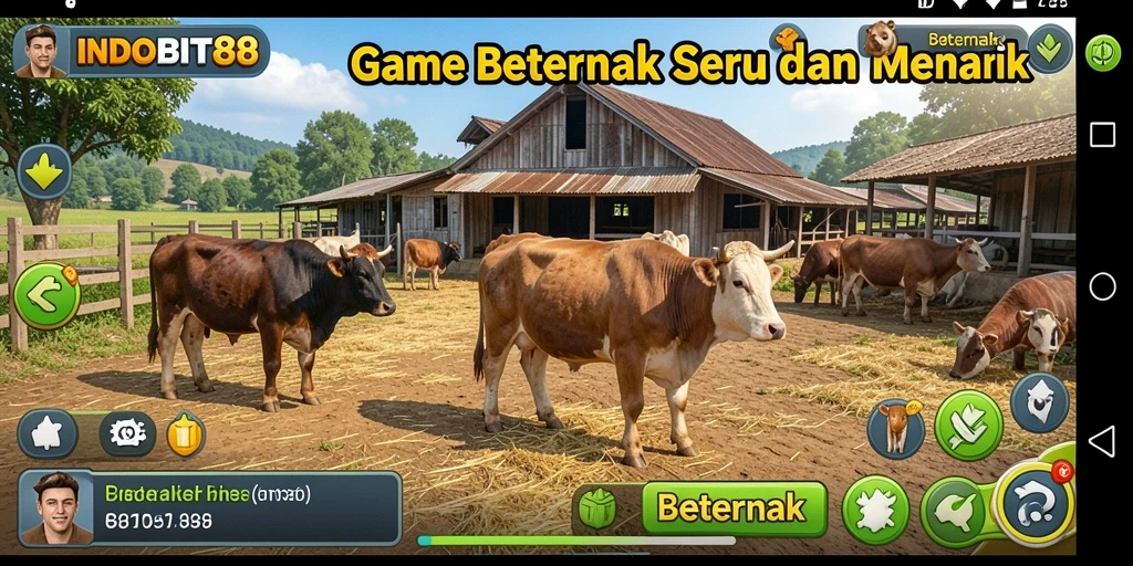 Antarmuka menarik dari game Beternak INDOBIT88 yang memudahkan pengelolaan.