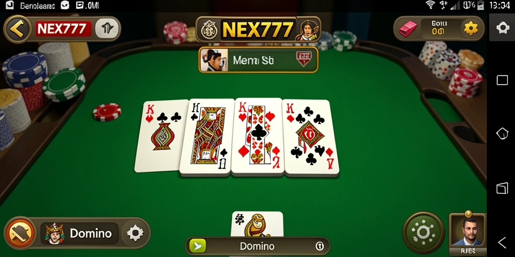 Antarmuka yang menarik dan mudah digunakan dalam permainan Domino.