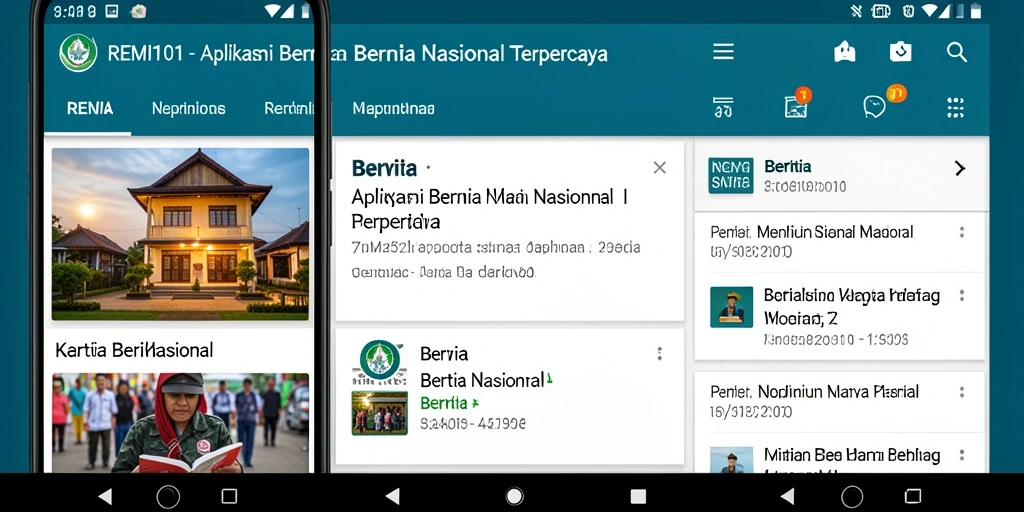Antarmuka pengguna <strong>REMI101</strong> yang intuitif untuk berita nasional.
