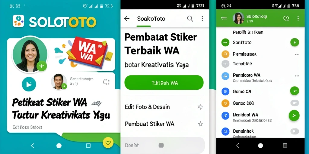 Tampilan antarmuka SOLOTOTO untuk membuat stiker WA dengan fitur lengkap.