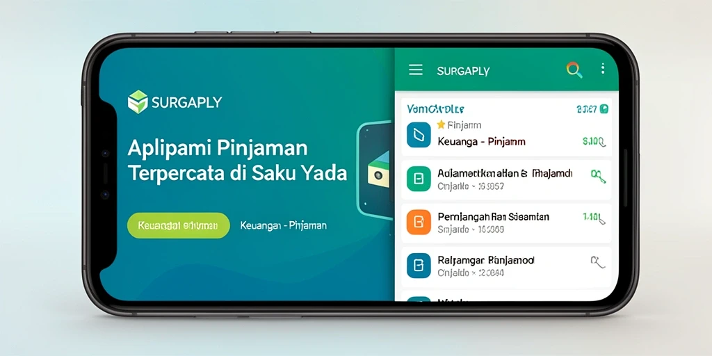 Antarmuka pengguna SURGAPLY yang intuitif untuk pinjaman.