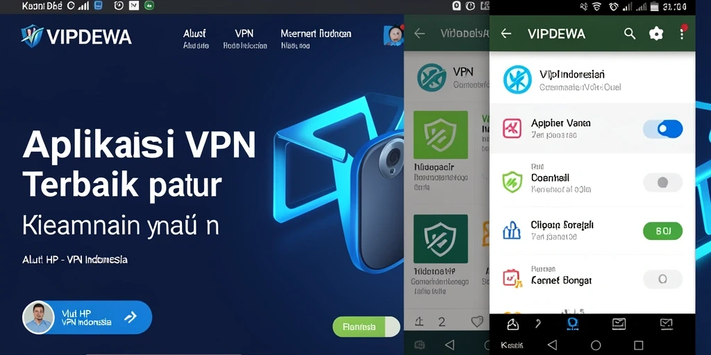 Antarmuka aplikasi VIPDEWA yang sederhana dan menarik.